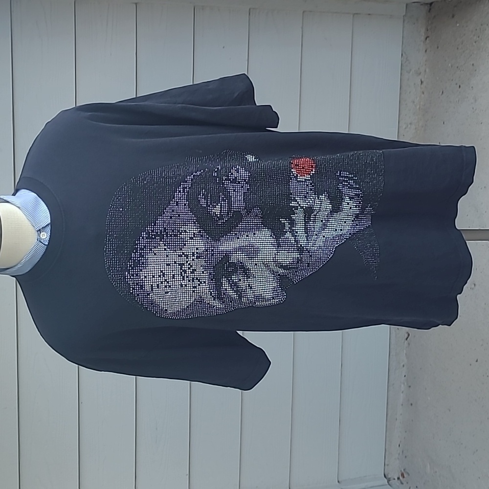 MICHAEL‎ JORDAN Cigar Celebration Club 21 Black Cotton Beaded T Shirt 3XL VTG